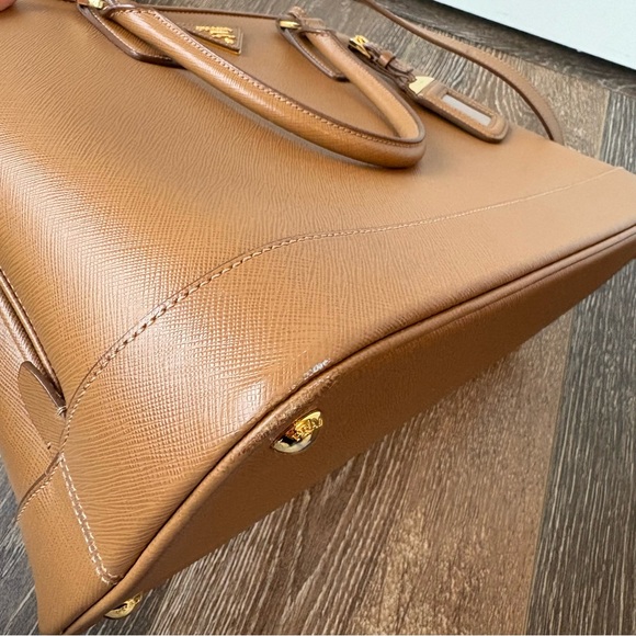 Prada Large Saffiano Tan Lux Promenade Bag - Top Handle Crossbody - Picture 6 of 16